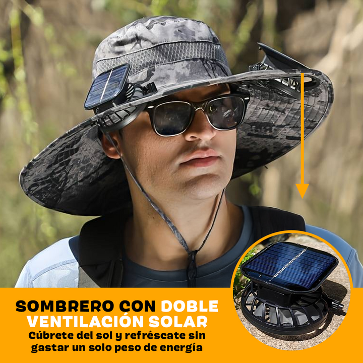 Sombrero + Doble ventilación solar + ENVÍO GRATIS!🔥