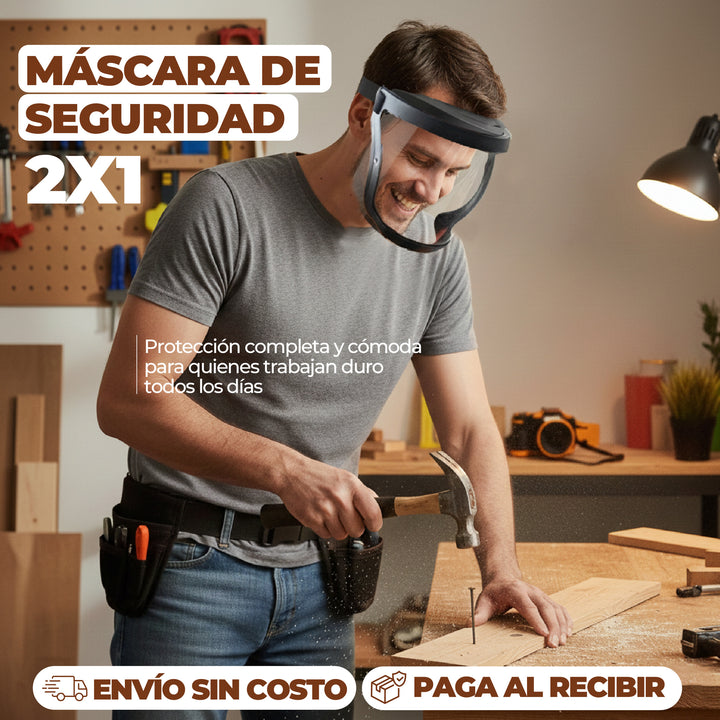 Máscara de seguridad 2x1  + ENVÍO GRATIS!🔥